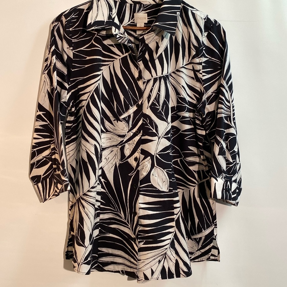 Chico’s - women’s tropical blouse. Size 2X